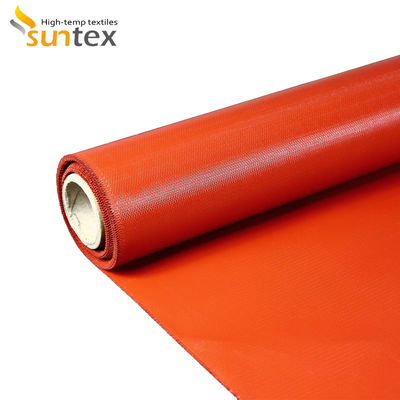 Silicone Coated Red Fiberglass Fabric 580g, Ideal for Engine Heat Cover Applications