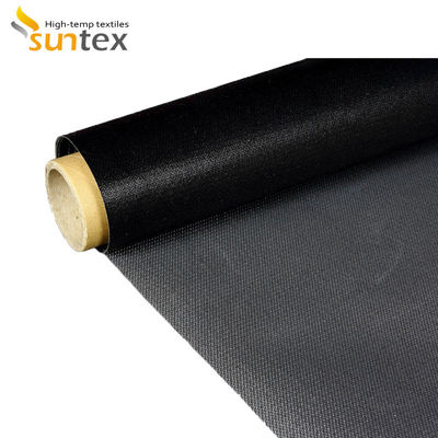 High Strength PTFE Coated Fiberglass Fabric with 550℃ Temperature Resistance and Silver Grey Color for Fire Control Systems