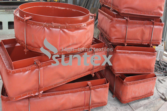ผ้าม่านกันไฟเคลือบ PU 0.77 มม. ท่อกระจายลมผ้า