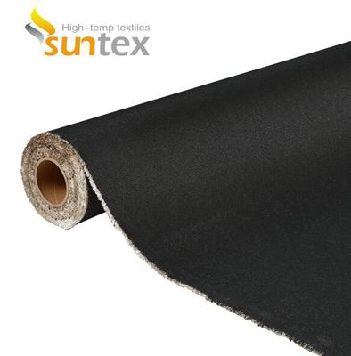 Silicone Coated Fire Curtain Fabric with 550°C Temperature Resistance and 0.6mm Thickness for Fire and Smoke Protection