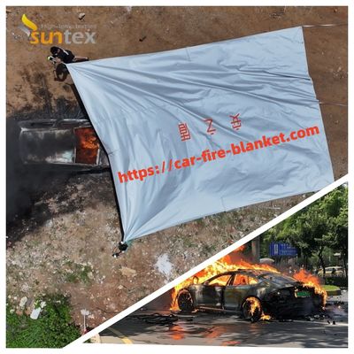 ผ้าห่มป้องกันไฟรถ Suntex Pro และ Fiberglass Fabric + การเคลือบกันไฟในทั้งสองด้าน