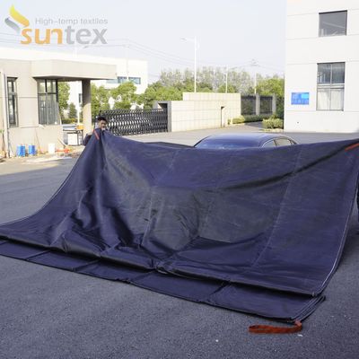 Gray Color Suntex Car Fire Blanket Thermal Resistance 550℃/1000℃
