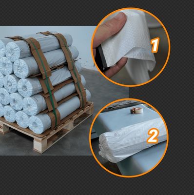 การกันความร้อน สีซิลิโคนเคลือบผ้าใยแก้ว ผ้าผิวเรียบ