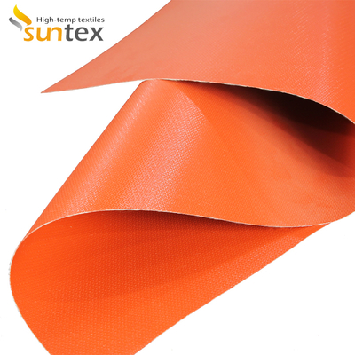 Double Sided Silicone Coated Fiberglass Fabric Alkali Free Grey Color High Temperature Resistance Fire Retardant
