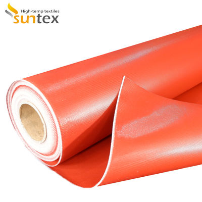 Tear Resistant Silicone Rubber Coated E-Glass Fabric Fireproof Silicone Coated Fiberglass for Industrial Insulation