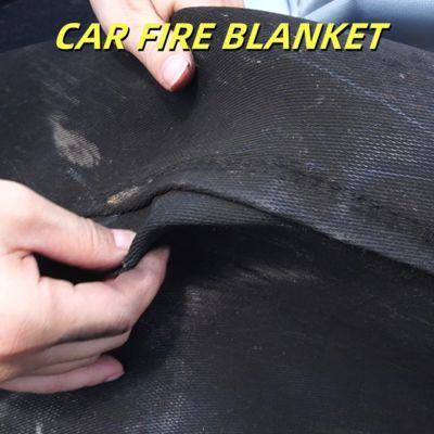 Gray EV Car Fire Blanket 550℃ Heat Resistant Fiberglass