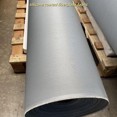 Chemical Oil Resistant Silicone Coated Fiberglass Fabric 400 g/sqm 0.3 mm Thickness 1.5 Meter Width