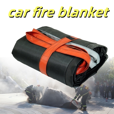 ผ้าห่มไฟรถยนต์ EV สีเทา 550 °C ความต้านทานความร้อน