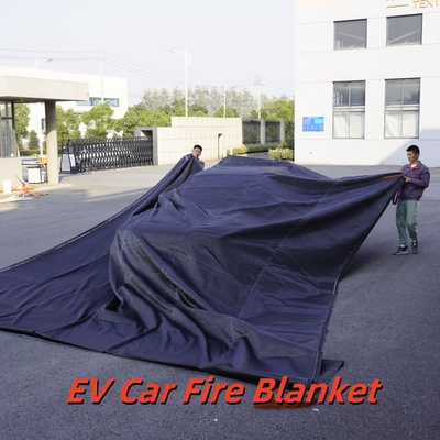 ผ้าคลุมไฟรถยนต์ไฟฟ้า สีเทา ทนความร้อน 550℃ สำหรับรถเก๋ง SUV