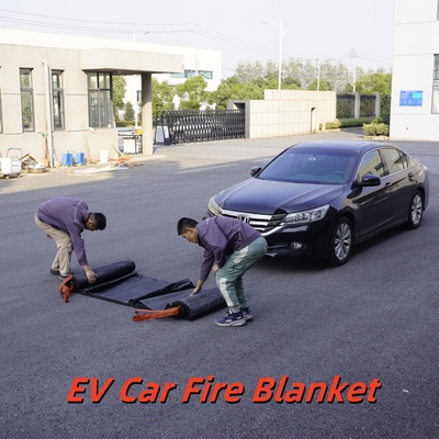 ผ้าคลุมไฟ EV สีเทา ทนความร้อน 550℃ สำหรับโลจิสติกส์