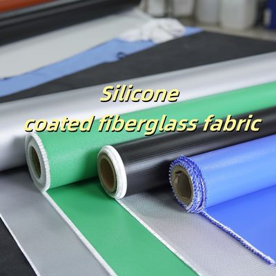 Fire Retardant Silicone Coated Fiberglass Fabric 0.3mm 400 g/sqm