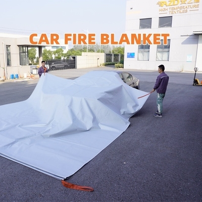 ผ้าห่มไฟ EV สีเทา 550 °C ความต้านทานต่อความร้อนสําหรับไฟแบตเตอรี่ลิเดียม