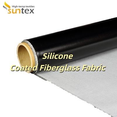 0.3 mm Thickness 400 g/sqm Weight 1.5 meter Width Silicone Coated Fiberglass Fabric Thermal Insulation Cloth