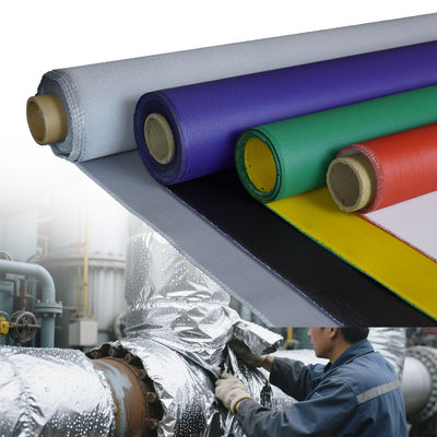 Fireproof Welding Blanket with 1800C Temperature Resistance and Twill Weave PU Coated Fiberglass Fabric