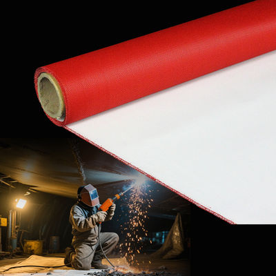 Fireproof Welding Cloth PU Coated Fiberglass Fabric with Double Side PU Coating Oil and Solvent Resistant in 1m to 1.55m Width