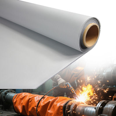 Fireproof PU Coated Fiberglass Fabric with 1m to 1.55m Width Solvent and Oil Resistant Thermal Insulation Material