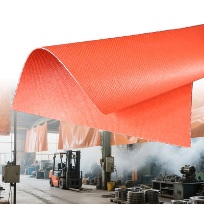 Heat Resistance Silicone Coated Fiberglass Fabric with Temperature Range -50C to 500C Available in 1 / 1.2 / 1.5 Meter Width and 50 m / 100 m Roll Length