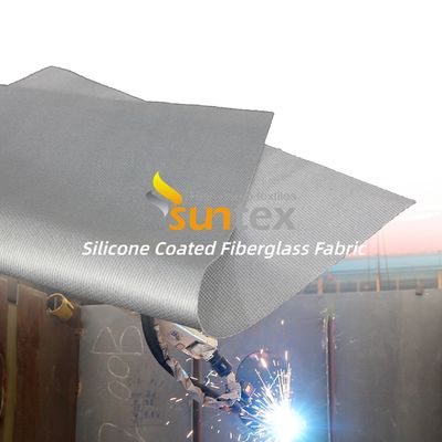 Temperature Resistant Silicone Coated Fiberglass Fabric with 400 g/sqm Weight and 0.3 mm Thickness