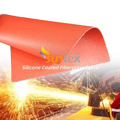 Liquid Silicone Rubber Coated Fiberglass Cloth High Temperature Fireproof Fabric with Corrosion Resistant and Weatherproof Properties