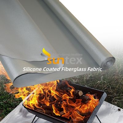 High Strength Double-Sided Water Repellent Silicone Coated Fiberglass Fabric Fireproof Fiberglass Cloth