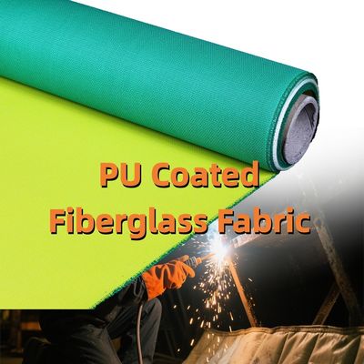 Dual-Side PU-Coated Fiberglass Fabric | Fire Resistant, 1800°C Rated | Custom Widths