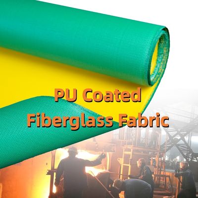 Dual-Side PU-Coated Fiberglass Fabric | Fire Resistant, 1800°C Rated | Custom Widths