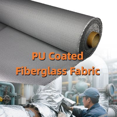 PU Coated Fiberglass Fabric with 460 g/sqm Weight 0.41 mm Thickness and 1800°C Resistance