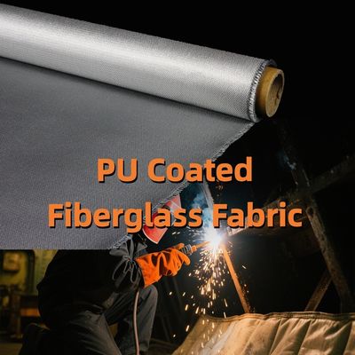 PU Coated Fiberglass Fabric with 460 g/sqm Weight 0.41 mm Thickness and 1800°C Resistance