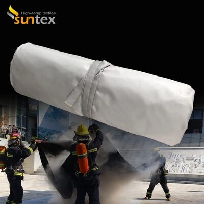 ผ้าห่มไฟรถยนต์ EV ที่กันไฟ มีความทนทานต่อความร้อน 550 °C/1000 °C สําหรับการควบคุมไฟที่ขาดออกซิเจน