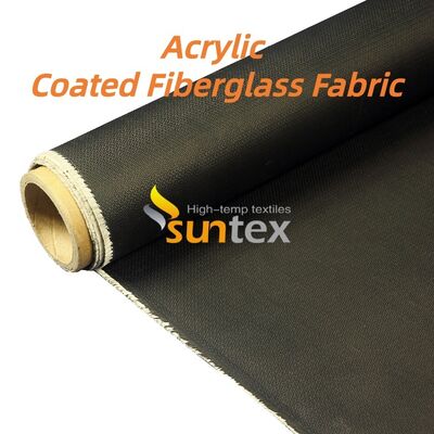 16oz Acrylic Coated Fire Resistant Fiberglass Fabric with 550 Degree C Temperature Resistance and Reduced Toxic Smoke