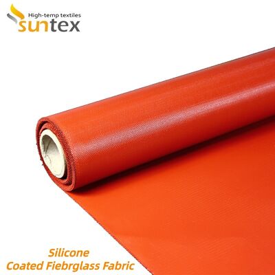 Fireproof Waterproof Silicone Coated Fiberglass Fabric 850g/m2 High Silica Fiberglass Cloth for Harsh Environments