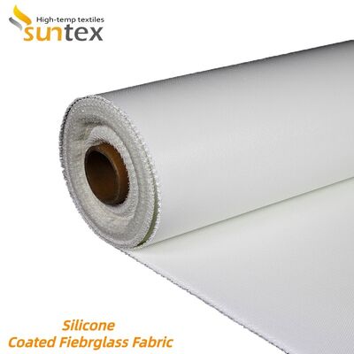 Custom Color Silicone Rubber Coated Fabric - Abrasion & UV Resistant High Silica Fiberglass Cloth