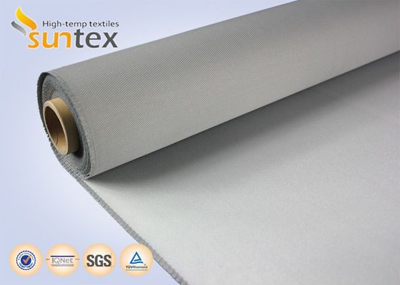 550C ทนอุณหภูมิสูง PU เคลือบ ไฟเบอร์กลาส ผ้า Roll 0.7mm Fire Protection