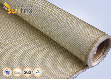 Heavy Duty Vermiculite Coated Fiberglass Industrial Welding ผ้าห่มไฟฟ้า Roll 800 C ต้านทาน