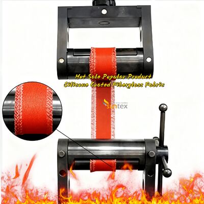 ผ้าไฟเบอร์กลาสเคลือบซิลิโคนกันไฟแบบกำหนดเองขายส่ง 850g/m2 ทนความร้อน