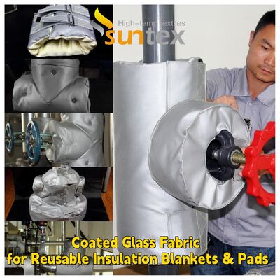 ผ้าใยแก้วทนความร้อน 1000°C ผ้าฉนวนกันความร้อนกันน้ำและน้ำมัน ขนาดสั่งทำพิเศษ