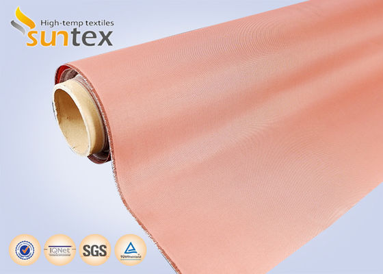 ผ้าที่มีอุณหภูมิสูง PU เคลือบ Duct ผ้าผ้า Barrier ดับเพลิง 0.21 มม. ดับเพลิงแดง