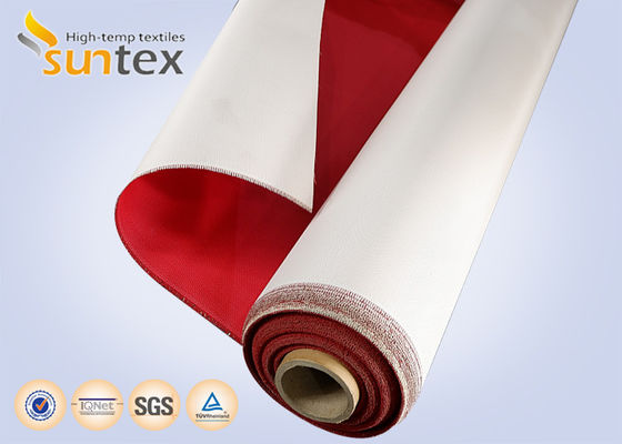 Fireproof PU Coated Fiberglass Fabric 460gsm Heat Resistant Cloth