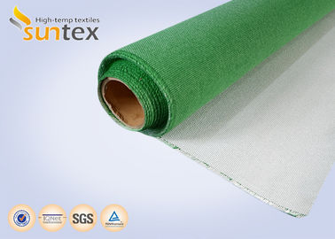 สีเขียว ด้านเดียว PU(Polyurethane) เคลือบผ้าไฟเบอร์กลาส