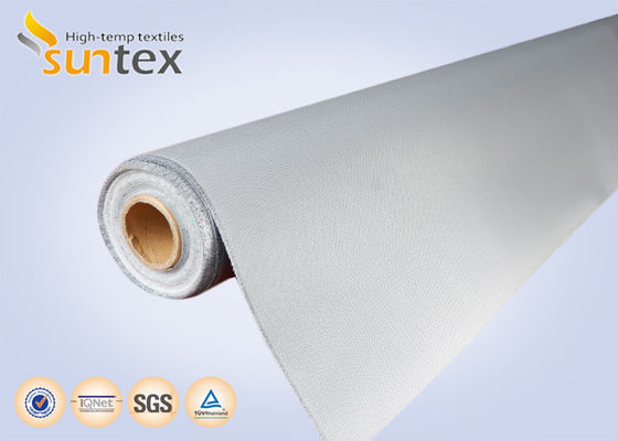 High Strength Fire Resistant Waterproof PU Fiberglass Cloth สําหรับการใช้งานในการป้องกันความร้อนหลายครั้ง