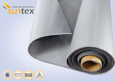Silver Grey ไฟเบอร์กลาส Fire Resistant Welding Blanket ผ้าไหมไฟเบอร์กล๊าส
