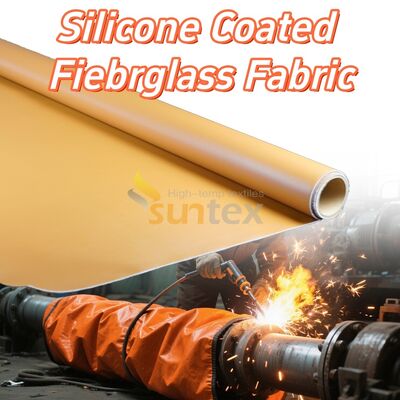 High Temperature Resistant Fireproof Anti-tear Silicone Coated Fiberglass Fabric for Industrial Applications