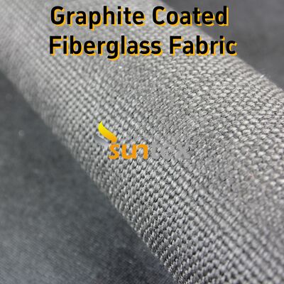 Black High Temperature Fiberglass Cloth with 750℃ Temperature Resistance and Abrasion Resistant Graphite Coating