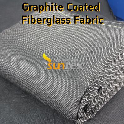 Black Graphite Coated High Temperature Fiberglass Cloth with 750℃ Coating Temperature Resistance and Excellent Fire Resistance