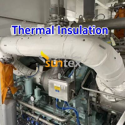 ผ้าฉนวนกันความร้อนทนอุณหภูมิสูง 1000°C ปรับแต่งได้ ทนน้ำและน้ำมัน ถอดออกได้