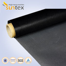 สารหน่วงไฟสีดำหน่วงไฟผ้าเคลือบ / Ptfe ผ้าไฟเบอร์กลาส