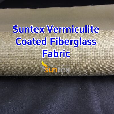 750℃ Temperature Resistance Vermiculite Coated Fiberglass Cloth with 1070gsm Heavy Weight and Excellent Abrasion Resistance for Welding Blanket