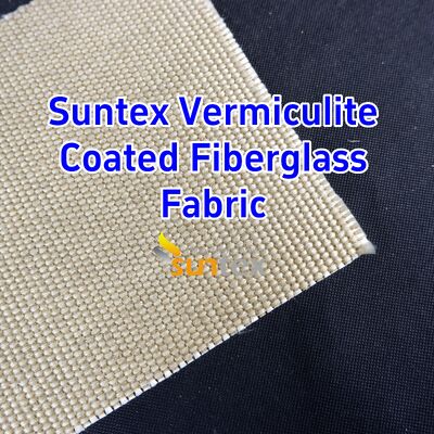 Vermiculite Coated Fiberglass Fabric with 750℃ Temperature Resistance and 1070gsm Heavy Weight for Custom Size Fire Resistant Applications