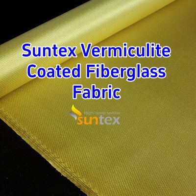 750℃ Temperature Resistance Vermiculite Coated Fiberglass Fabric with Excellent Abrasion Resistance and 1070gsm Heavy Weight