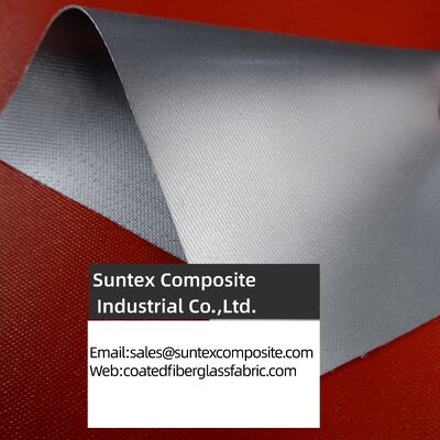 Two Side Silicone Rubber Coated Fiberglass Cloth with High Temperature Resistance (550°C) and Alkali Free E-Glass Material